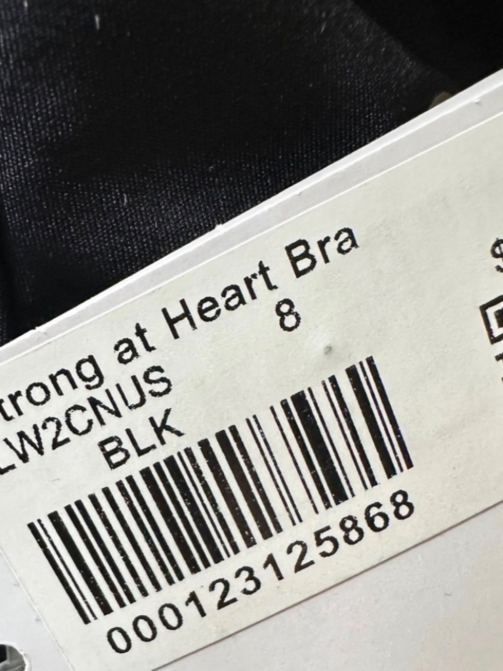 NWT lululemon Women’s Strong At Heart Bra Sport Top Size 8 Black Sports Bra NEW - Picture 6 of 8